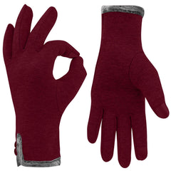 KASTWAVE Women Winter Gloves Warm Touch Screen Gloves Windproof Gloves for Women Girls Winter Using Fleece Lined Thick Warm Gloves Gifts - Red