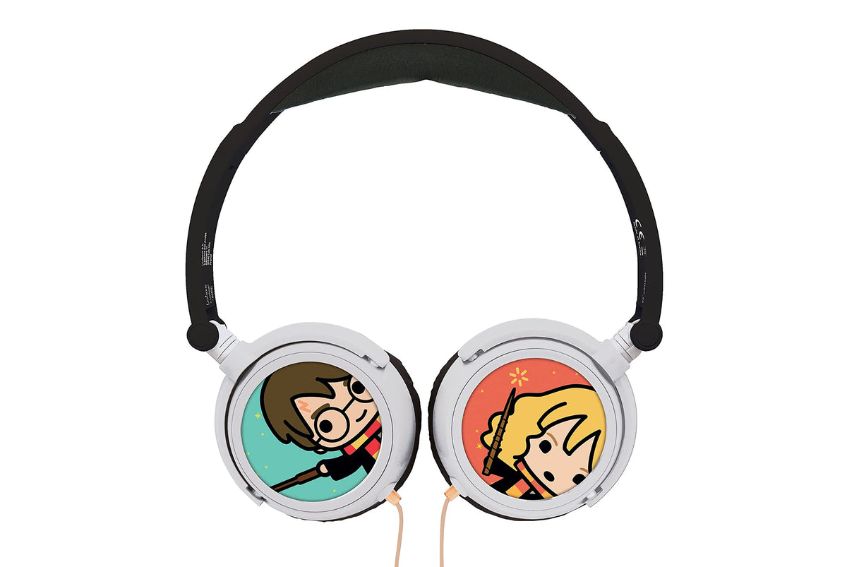 Lexibook Stereo Headphones, Foldable and Adjustable, White/Gold - Harry Potter