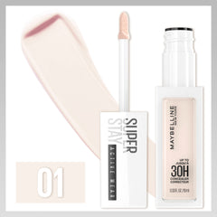 Maybelline Super Stay Liquid Concealer Makeup, Full Coverage Concealer, Up to 30 Hour Wear, Transfer Resistant, Natural Matte Finish, Oil-free, Available in 16 Shades, 01, 0.33 fl oz