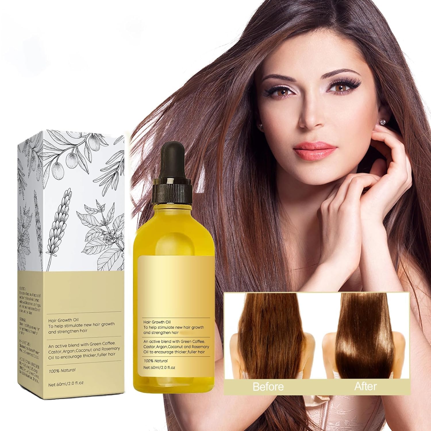 Hey Keratin Veganic Natural Hair Growth Oil, Veganic Rosemary Oil, Natural Hair Growth oil for Black Women, for Women and Men Dry Damaged Thin hair Growth (3 PCS)