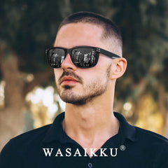 WASAIKKU Polarized Sunglasses for Men Fashion Sunglasses with 100% UV Protection Sports Fishing Driving Shades