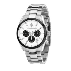 Maserati Attrazione 43mm Men's Watch, Multifunction, Quartz - R8853151004 - Silver/White