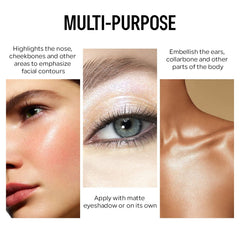 Parlberd 2 Colors Liquid Blush and Highlighter, Natural Matte Face Blush, Multi-Use Contour Highlighter Stick Makeup for Face & Body, Silky Creamy, Lightweight Blendable
