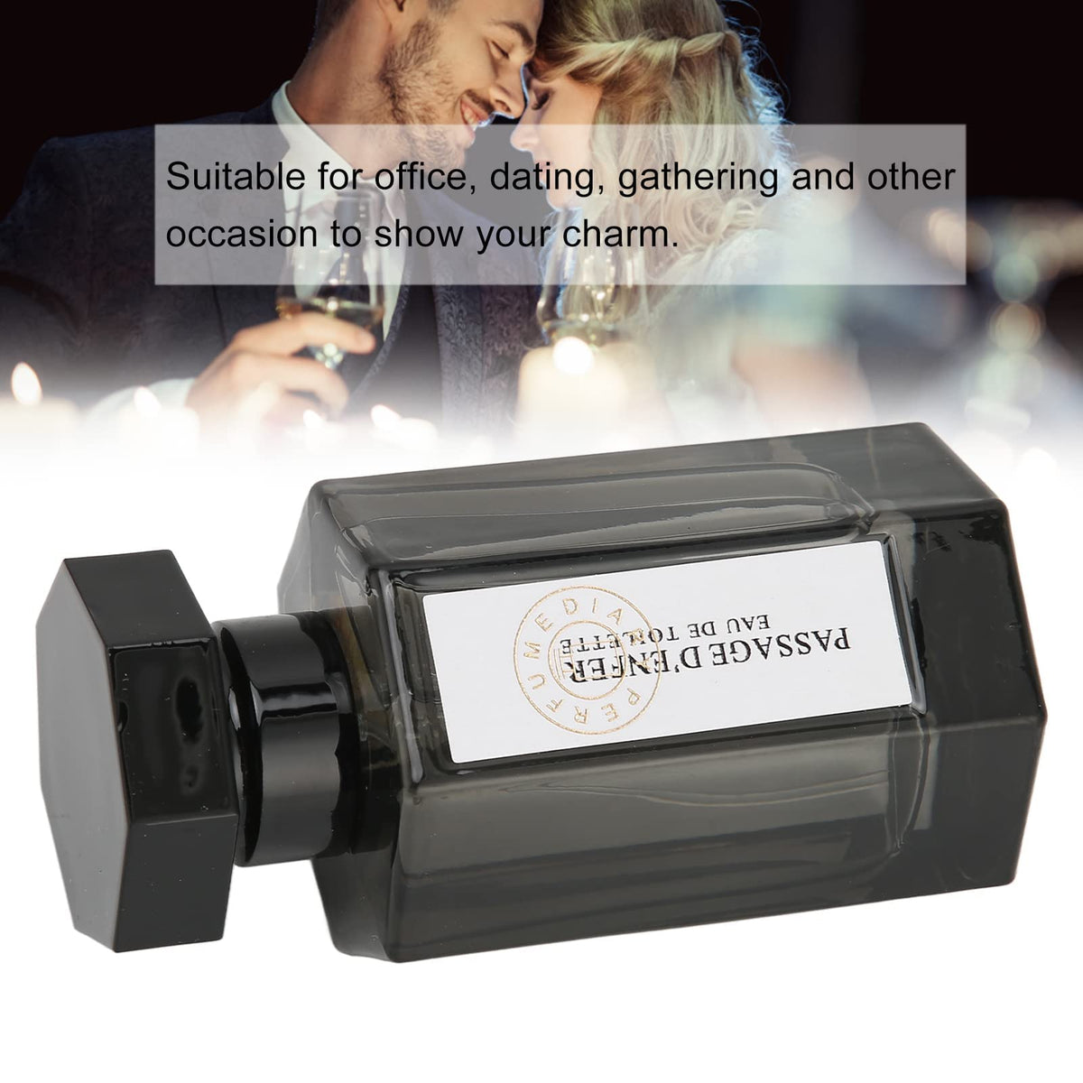 Long Lasting Male Woody Fragrance, Men's Spray Perfume Light Fragrance Spray Glass Bottle Perfume for Male 50ml