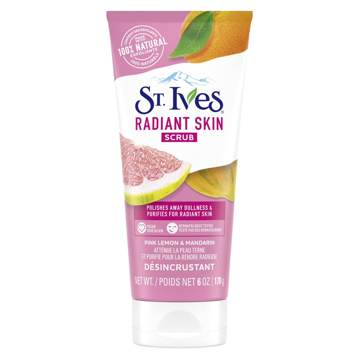 St. Ives Even & Bright Pink Lemon & Mandaran Orange Scrub, 150 ML