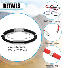 Azonee Anti Static Wrist Strap, 6Pcs Adjustable Anti Static Wristband Improve Sleep, Silicone Static Strap Balance Energy Waterproof Static Bracelets Balance Antistatic Wrist Band, 6 Colors