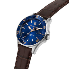 Maserati Stainless Steel Lifestyle Date Analog Dial Color Blue Men Watch - R8851100004 - Brown