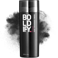 BOLDIFY Hair Fibers for Thinning Hair - 100% Undetectable Natural Formula (Black)