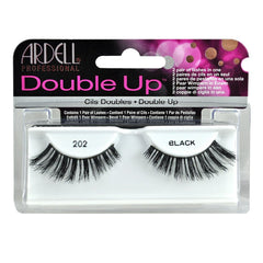 Ardell Double Up 202 False Eyelashes, Volume & Dramatic Look, Natural Strip Wispy Lashes- Black