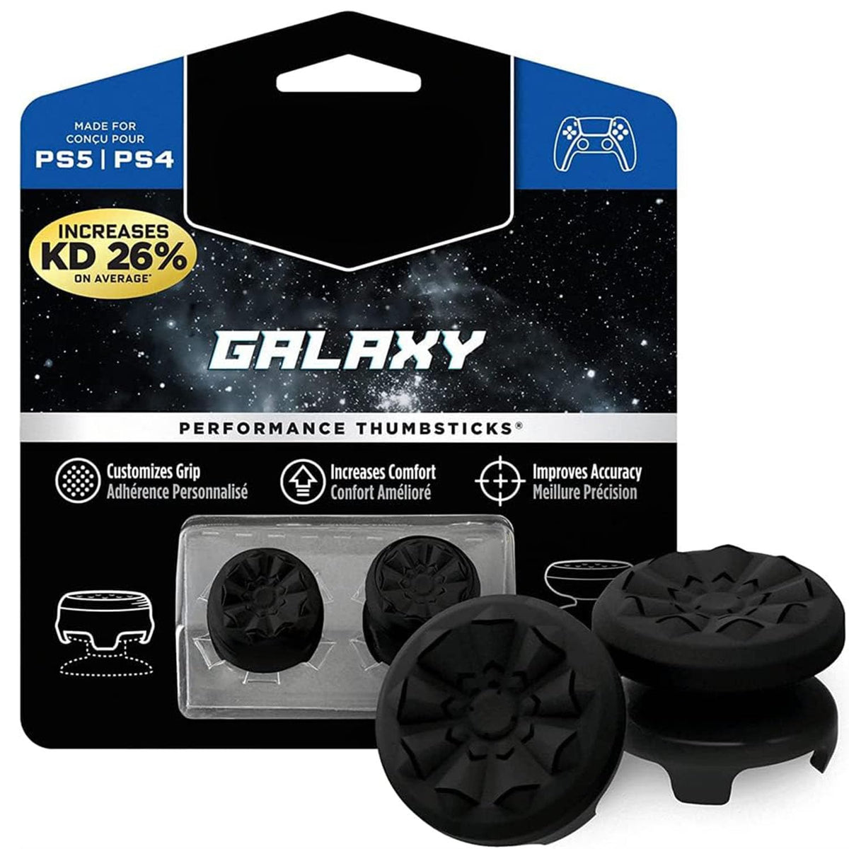 X spring Controller Grip, Performance Thumbsticks, Non-Slip Silicone Analog Joystick Grip, Trigger Buttons & D-pad, Sweat Resistant to Enhance Gaming Control, Joystick Grip for Ps5 Ps4 (black)