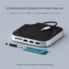 Satechi Stand & Hub for Apple Mac Mini M4 with M.2 SSD Enclosure (ST-GNMMES)