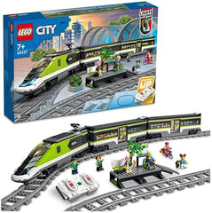 LEGO 60337 City Express Passenger Train Set, Remote Controlled Toy, Gifts for Kids, Boys & Girls with Working Headlights, 2 Coaches and 24 Track Pieces, Plus 6 Minifigures