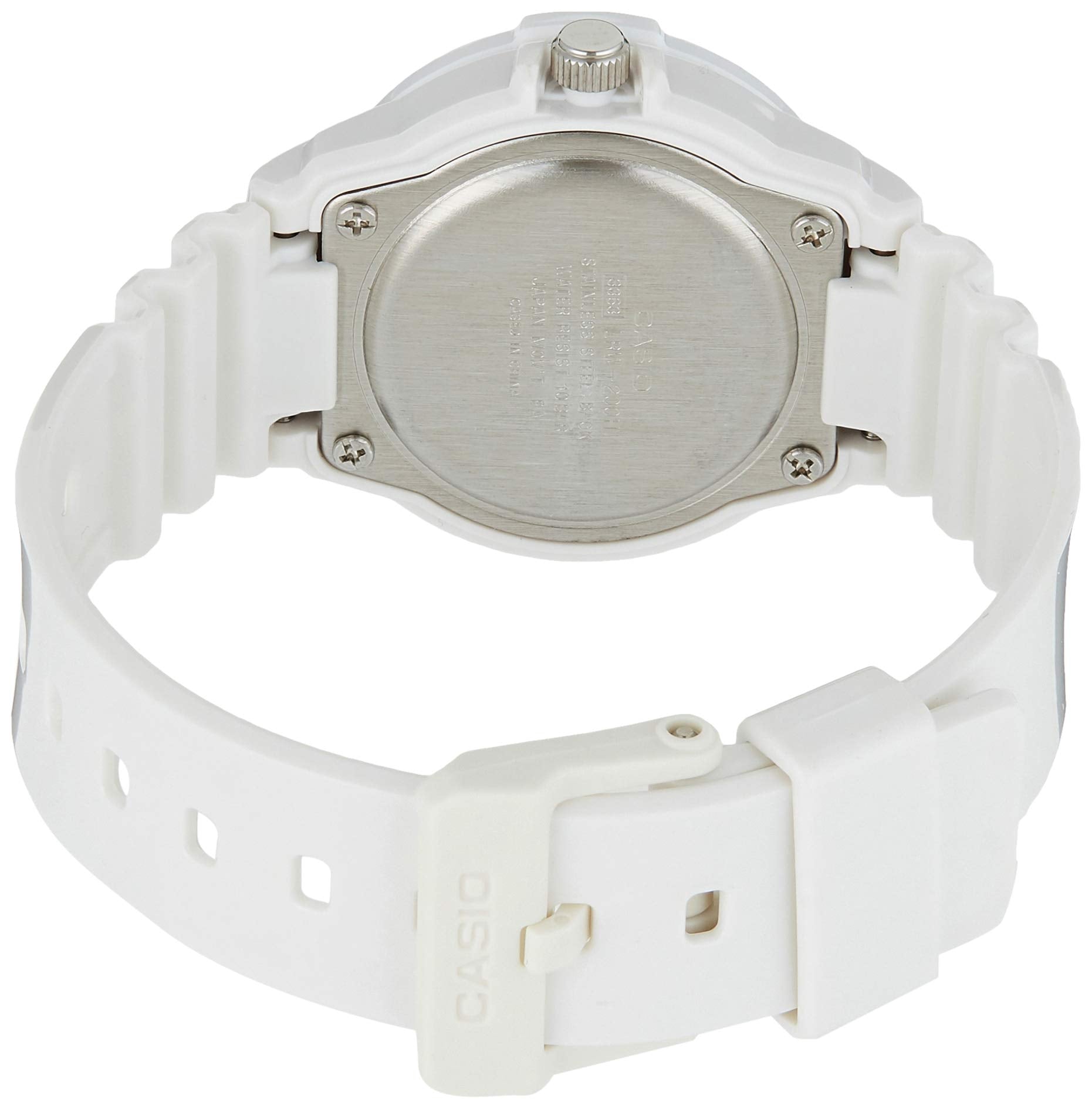 Casio Womens Quartz Watch, Analog Display and Resin Strap White / White / Gold