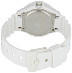 Casio Womens Quartz Watch, Analog Display and Resin Strap White / White / Gold