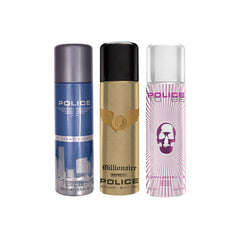 Police Light Blue + Millionaire Homme + To Be Woman Deo Combo Set 600ml