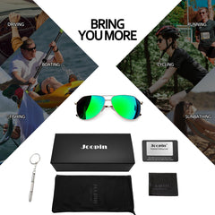 Joopin Sunglasses for Men Women, Polarized Classic Sunglasses Lightweight Metal Frame UV400 Protection