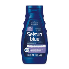 Selsun Blue 2-in-1 Anti-dandruff Shampoo & Conditioner, Maximum Strength 2-in-1 Treatment, Selenium Sulfide 1% - 11 fl. oz