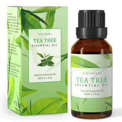 Tea Tree Essential Oils 30ml, 100% Natural Therapeutic Grade, Aromatherapy Oil for Better Sleep, Health Care, Relaxation, Ideal for Diffuser & Humidifier