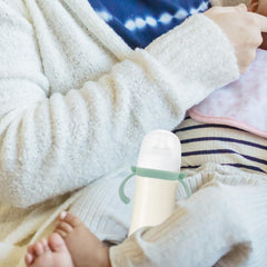 5 Packs Baby Feeding Nursing Bottle Holder, Baby Feeding Care Bottle Holder, Easy Grip Plastic Handle, Wide Neck Bottle Handle for Hegen Square Milk Bottle