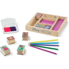 Melissa & Doug Wooden Stamp Set Bundle – Vehicles, Horse Stable, Friendship, Disney Princess & Stamp Activity Kit