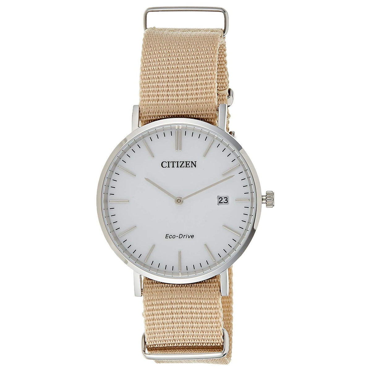 Citizen Men White Dial Fabric Band Watch - aU1080-20a