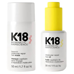 K18 Repair Bundle - Leave-In Repair Hair Mask, 4-Minute Speed Treatment(50ml), and Weightless Hair Strengthening Oil (30ml)