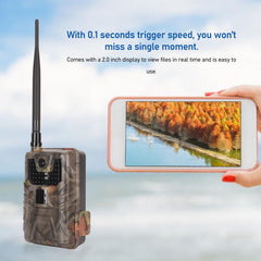 Luqeeg Trail Camera, 20mp 1080p 0.1s Time Motion Activated, Ip66 Waterproof Sensor Motion Trail Camera Night Vision Hunting Camera Time Lapse Mode For Wildlife Deer Scouting