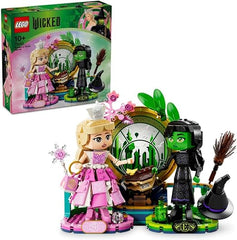 LEGO Wicked Elphaba & Glinda Figures, Building Toy Set for 10 Plus Year Old Girls and Boys, with Buildable Characters and a Broom, Wizard of Oz-Themed Gift for Kids and Fans of the Movie 75682