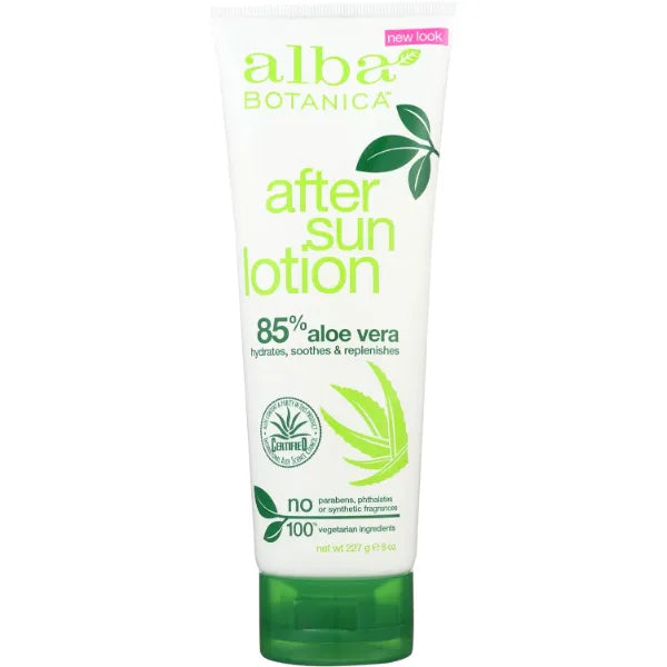 Alba Botanica After Sun 85% Aloe Vera Lotion 8 Oz