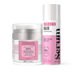 Divine Derriere Intimate Area Skin Lightening Gel - Bikini & Body Brightener with Ingrown Hair Eliminator Serum, 1 fl oz