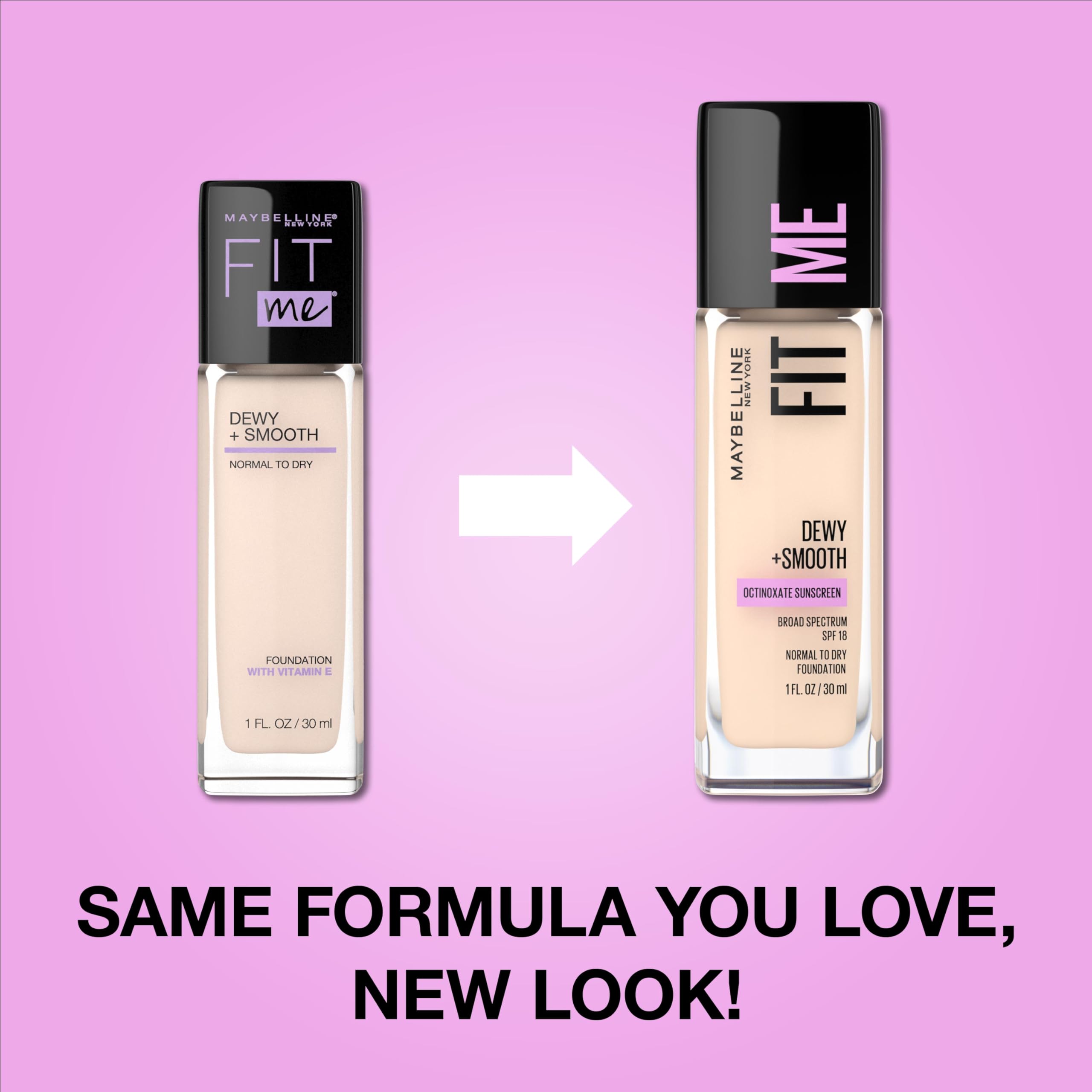 Maybelline Fit Me Dewy + Smooth Foundation Makeup, Toffee, 1 Count
