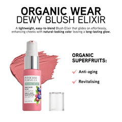 Physicians Formula Organic Wear Natural Dewy Face Blush Makeup Elixir, Gorgeous Peach, 0.5 Fl Ounce