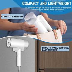 TERRIFI Steamer for Clothes, Foldable Handheld Clothing Wrinkles Remover for Garments, 20-Second Fast Heat-up, Portable Mini Fabric Steam Iron for Home and Travel