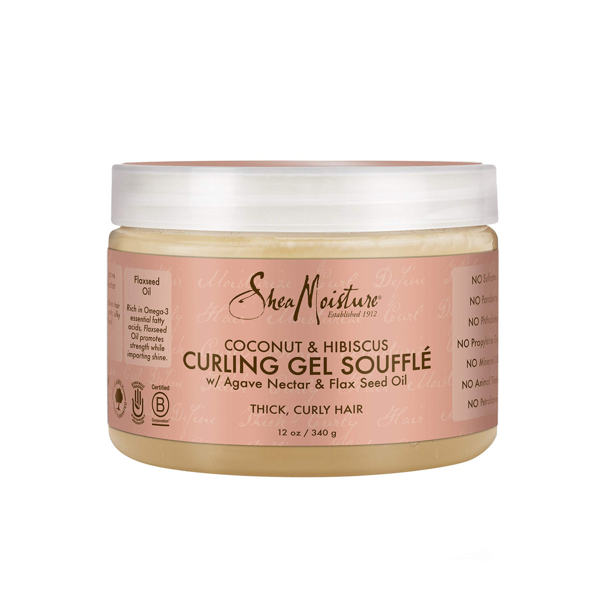 Shea Moisture Coconut & Hibiscus Curling Souffle Gel 38 12 Ounces