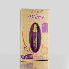 Al-Nuaim D'Love Gold Orchid Alcohol Free Attar Roll On for Men - Pack of 4 (6ml Each) | Exquisite & Long Lasting Fragrance