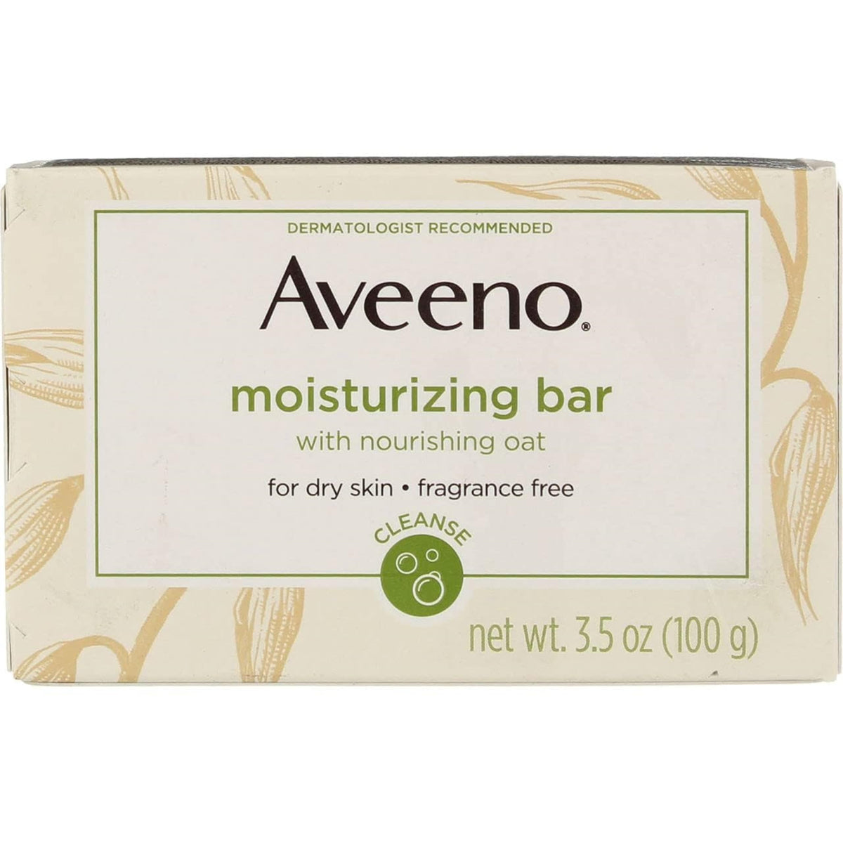 Aveeno Active Naturals Moisturizing Bar for Dry Skin with colloidal oatmeal for Unisex - 3.5 oz Soap