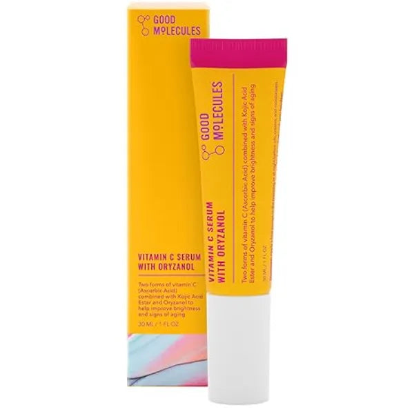 Good Molecules Vitamin C Serum with Oryzanol Face Serum to Promote Even Skin Tone, Anti Aging, and Brightening Skin Care for Face