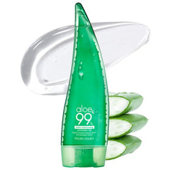 HOLIKA HOLIKA Aloe Fresh Moisture Soothing Gel - Face Body Moisturizer - Fermented Aloe and Cica - Hydrating Cooling Hypoallergenic Korean Skincare for Sensitive Sunburned Skin, 8.45oz