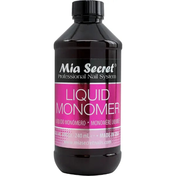 Mia Secret Liquid Monomer 8 oz. Professional Acrylic Nail System MMA FREE Made in the USA