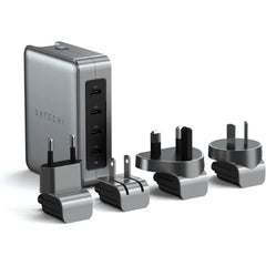 Satechi 145W GaN Travel Charger, 4-Port GaN USB C Charger, 2 USB-C PD 3.1, Fast Charging Travel Station for Laptop, for MacBook Air/Pro/Neo, iPad Air/Pro, iPhone 17 to 12 Series, Android, Windows