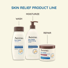 Aveeno Skin Relief 24 Hour Moisturizing Lotion For Sensitive Skin With Natural Shea Butter & Triple Oat Complex, Unscented TherapEUtic Lotion For Extra Dry, Itchy Skin, 8 Fl. Oz, 8 Fl Oz (Pack Of 1)