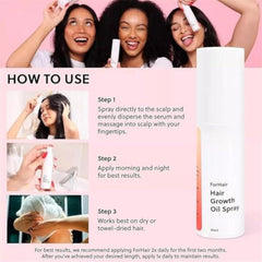 Hair Growth Oil Spray, Advanced Natural Hair Growth Oil Non-greasy, Stronger and Hair Thickening Spray, Scalp Nourishing, Damage Repair, Loss Prevention, Ideal for Dry Scalp (2pcs)