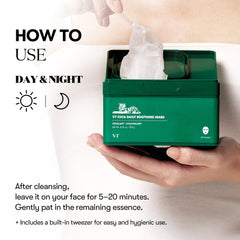 VT COSMETICS Daily Soothing Mask 30ea | Facial Sheet Mask for Moist & Hydrating, 30 Day Supply, Centella Asiatica Face Mask, Instant Calm & Glow, Korean Skincare