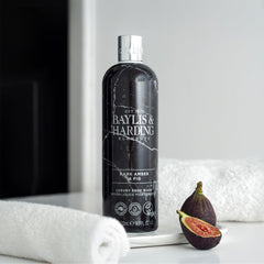 Baylis & Harding and Elements Dark Amber Fig Luxury Body Wash 500ml | Moisture Rich | Dermatologist Approved |Vegan Certified
