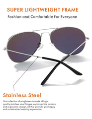 Rocf Rossini Classic Pliot Sunglasses for Women Polarized Mens Shades UV Protection with Case