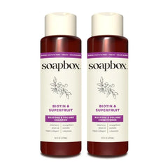 Soapbox Biotin & Super Fruit Shampoo & Conditioner Set for Volume, 16oz