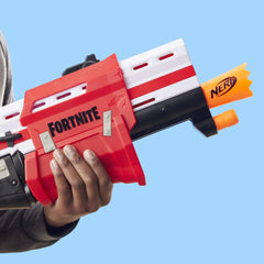 Nerf Fortnite Ts Blaster -- Pump Action Dart Blaster, 8 Official Nerf Mega Fortnite Darts, Dart Storage Stock -- For Youth, Teens, Adults