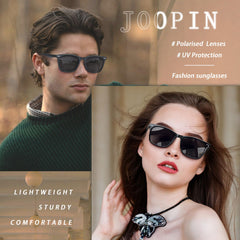 Joopin Polarized Sunglasses for Women UV Protection Classic Square Vintage Shades of Men Driving Fishing Traveling Lightweight Glasses