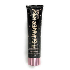 Victoria's Secret Love Star Shimmering Body Scrub Wash, Black with Gold Stars Design, 5 fl oz, Limited Edition