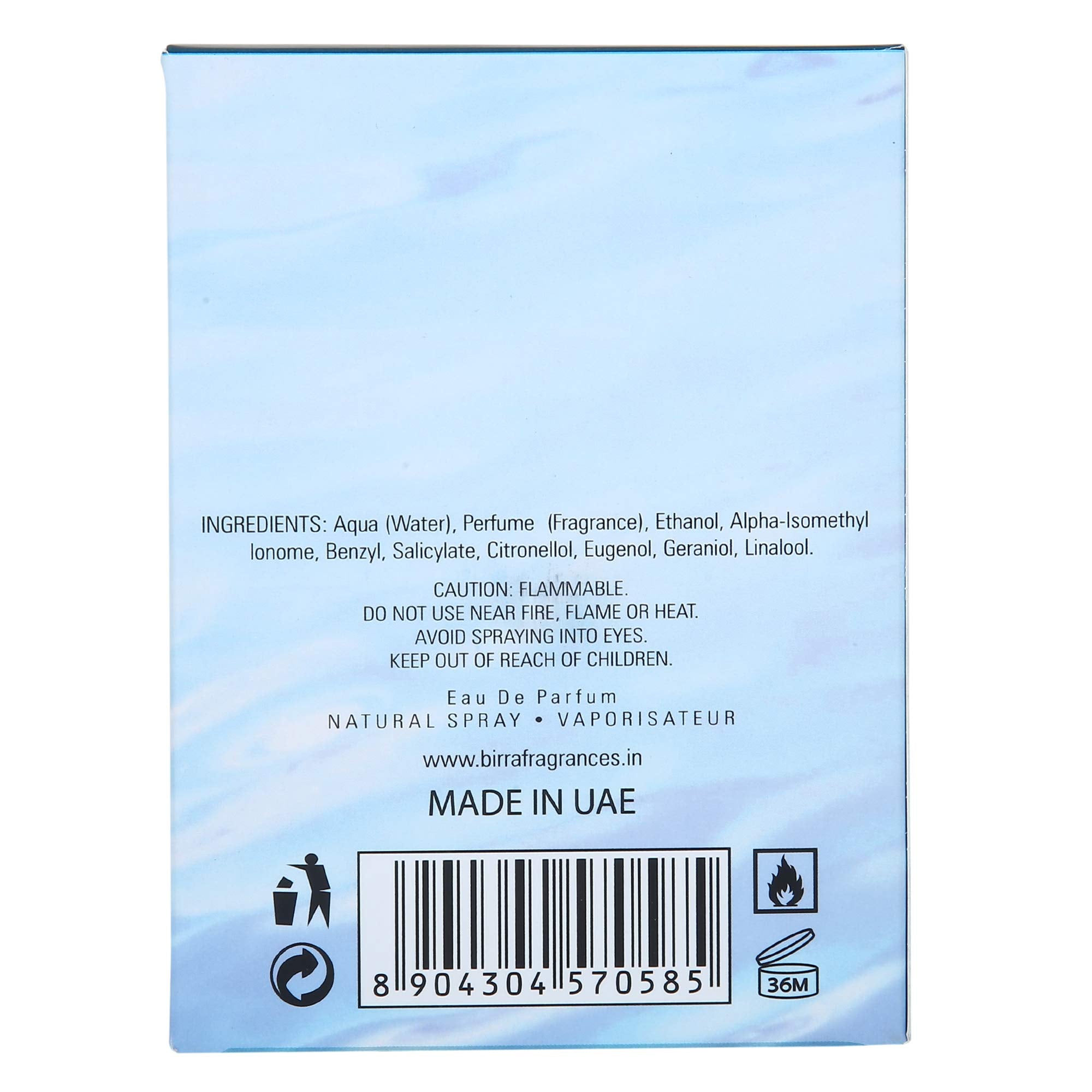 BIRRA Acqua Men Eau De Parfum For Men, 100 ml